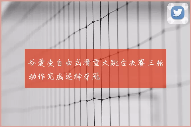谷爱凌自由式滑雪大跳台决赛三轮动作完成逆转夺冠